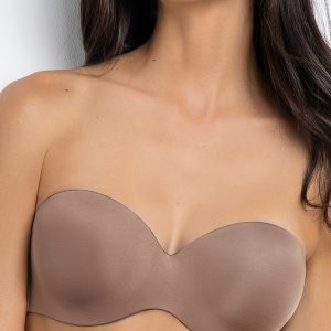 SIèLEI – Reggiseno A Fascia Con Ferretto – Nero – Cipria – Bianco