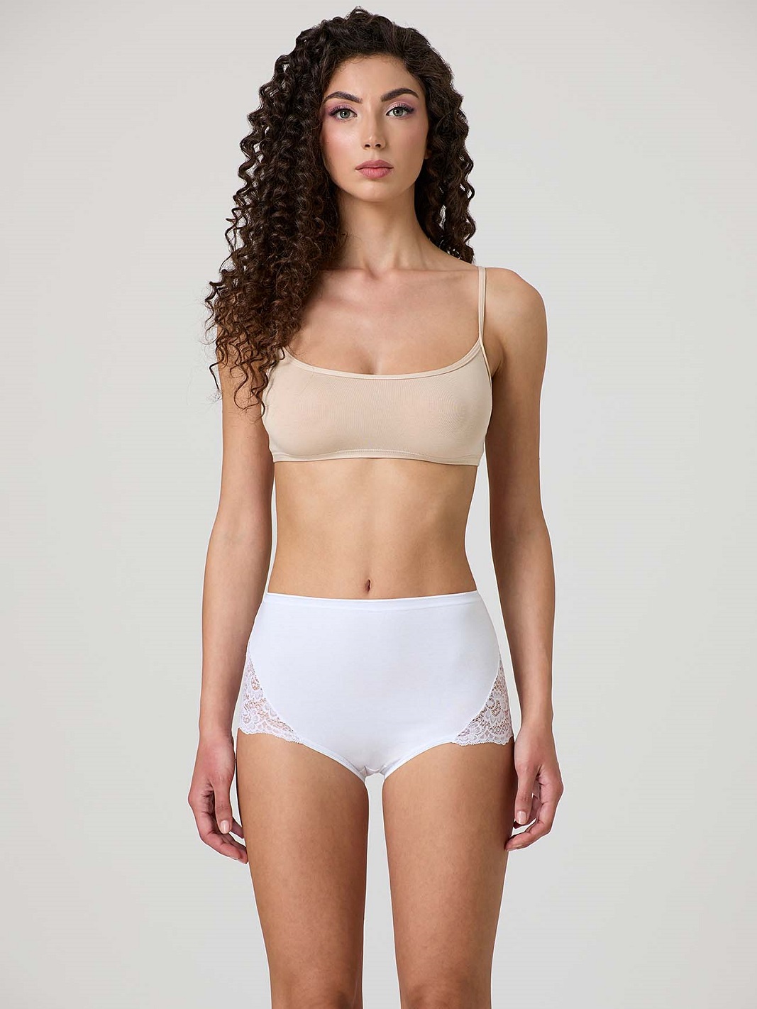 JADEA – Culotte In Cotone Elasticizzato con Pizzo