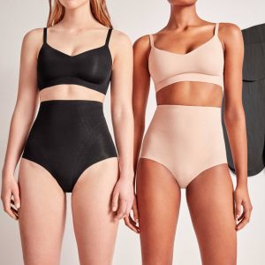 GISELA – Slip Modellante A Vita Alta Con Fascia In Silicone – Nero – Nude