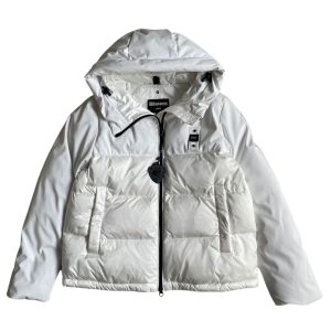 Blauer Piumino Bianco Con Cappuccio