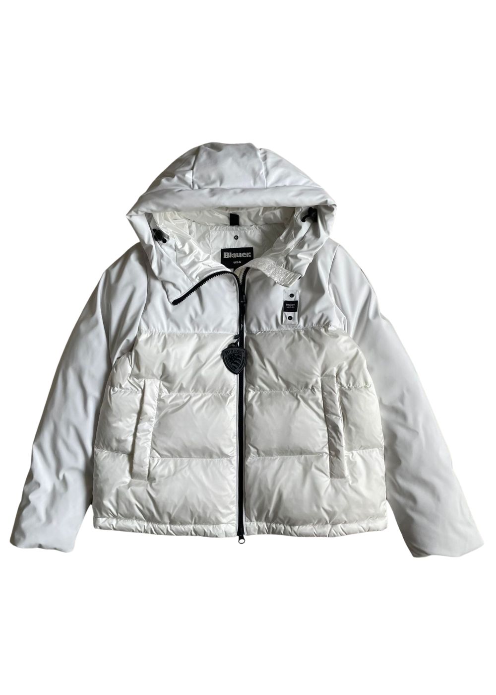 Blauer Piumino Bianco Con Cappuccio - immagine 2