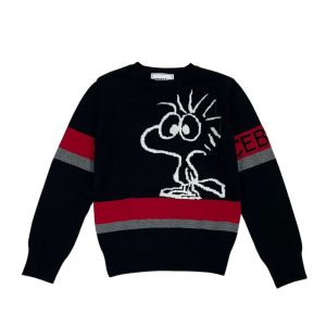 Iceberg Maglione Nero Con Fantasia