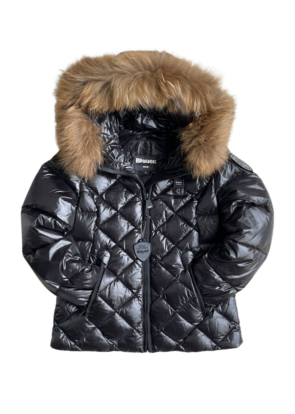 Blauer Giubbotto Con Bordo In Pelliccia - immagine 3