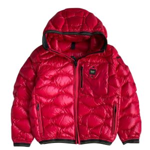 Blauer Piumino Rosso A Onde