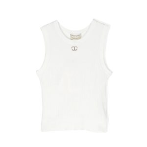 TwinSet Top con logo Oval T