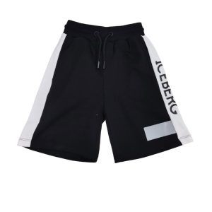 Iceberg Bermuda nero con logo