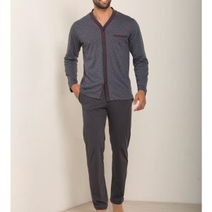 O_LAB – Pigiama Aperto – Blu – Piombo