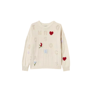 MAXI PULL CHANTILLY  BEIGE -TWINSET