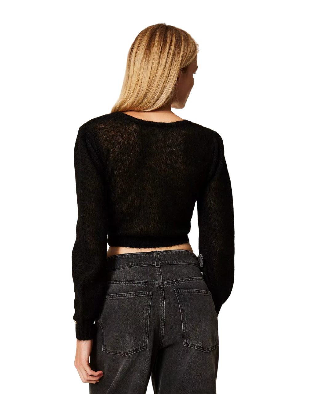 COPRISPALLA IN MAGLIA NERO – TWINSET - immagine 4