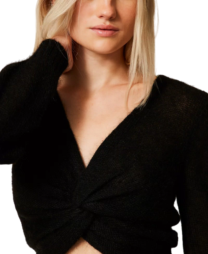 COPRISPALLA IN MAGLIA NERO – TWINSET - immagine 3