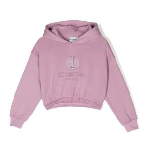 Iceberg Felpa Lilla Con Cappuccio