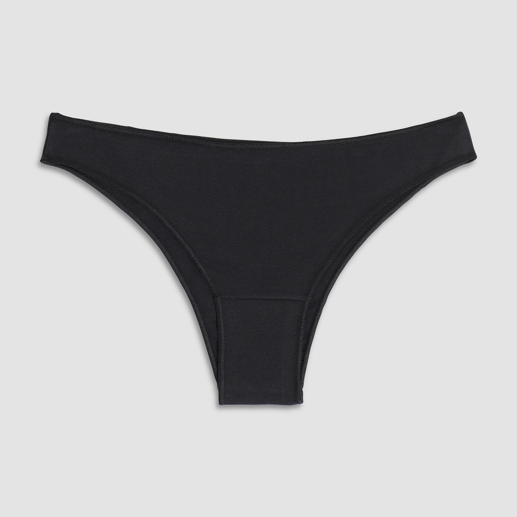 COTONELLA – Brasiliana A Vita Bassa In Cotone Elasticizzato 3 Pack – Bianco – Nero - immagine 3