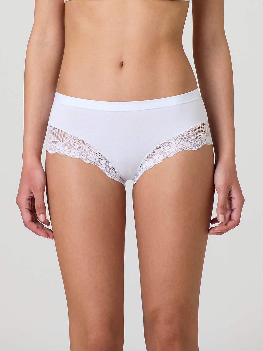 JADEA – Slip Short in Cotone Modal e Pizzo - immagine 3