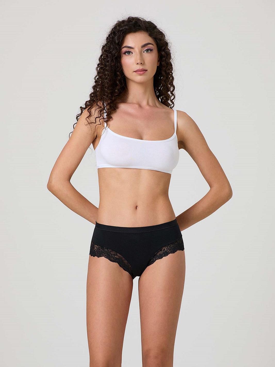 JADEA – Slip Short in Cotone Modal e Pizzo - immagine 5