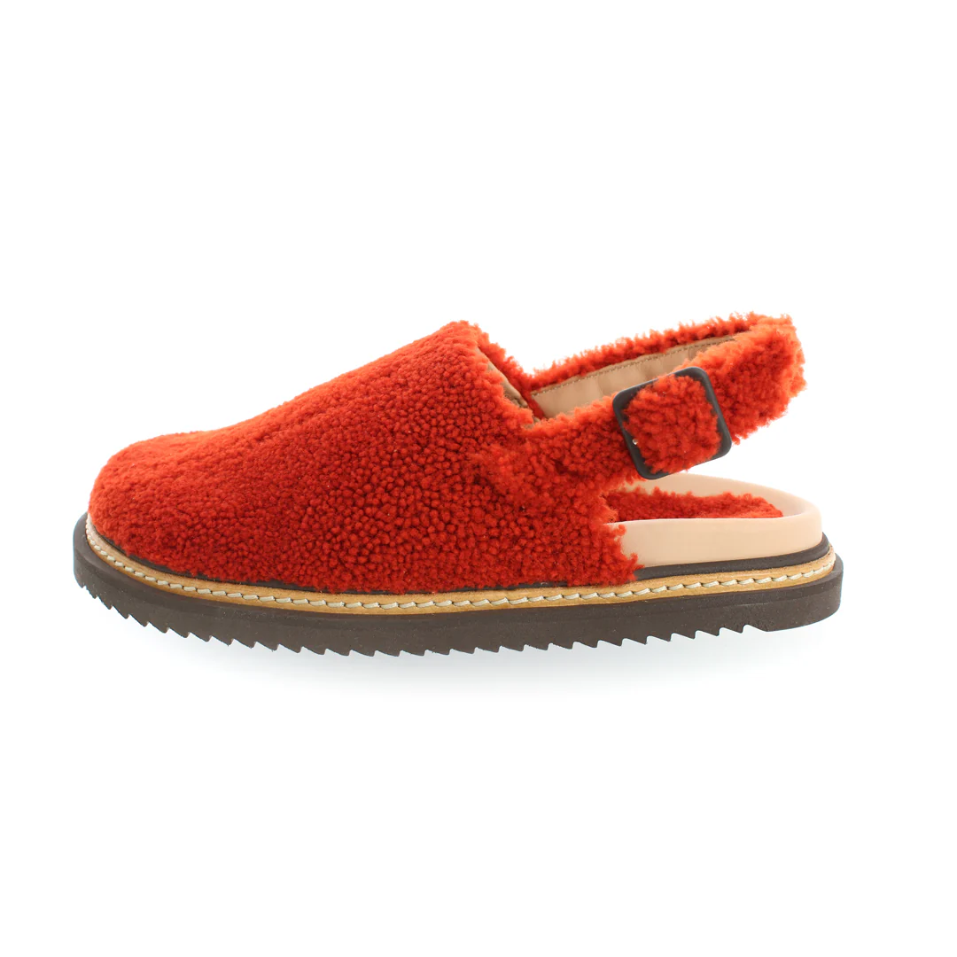 SANDALO SHEARLING NEVADA ARANCIO