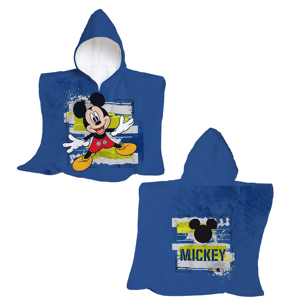 MICKEY MOUSE – Poncho In Spugna Con Cappuccio