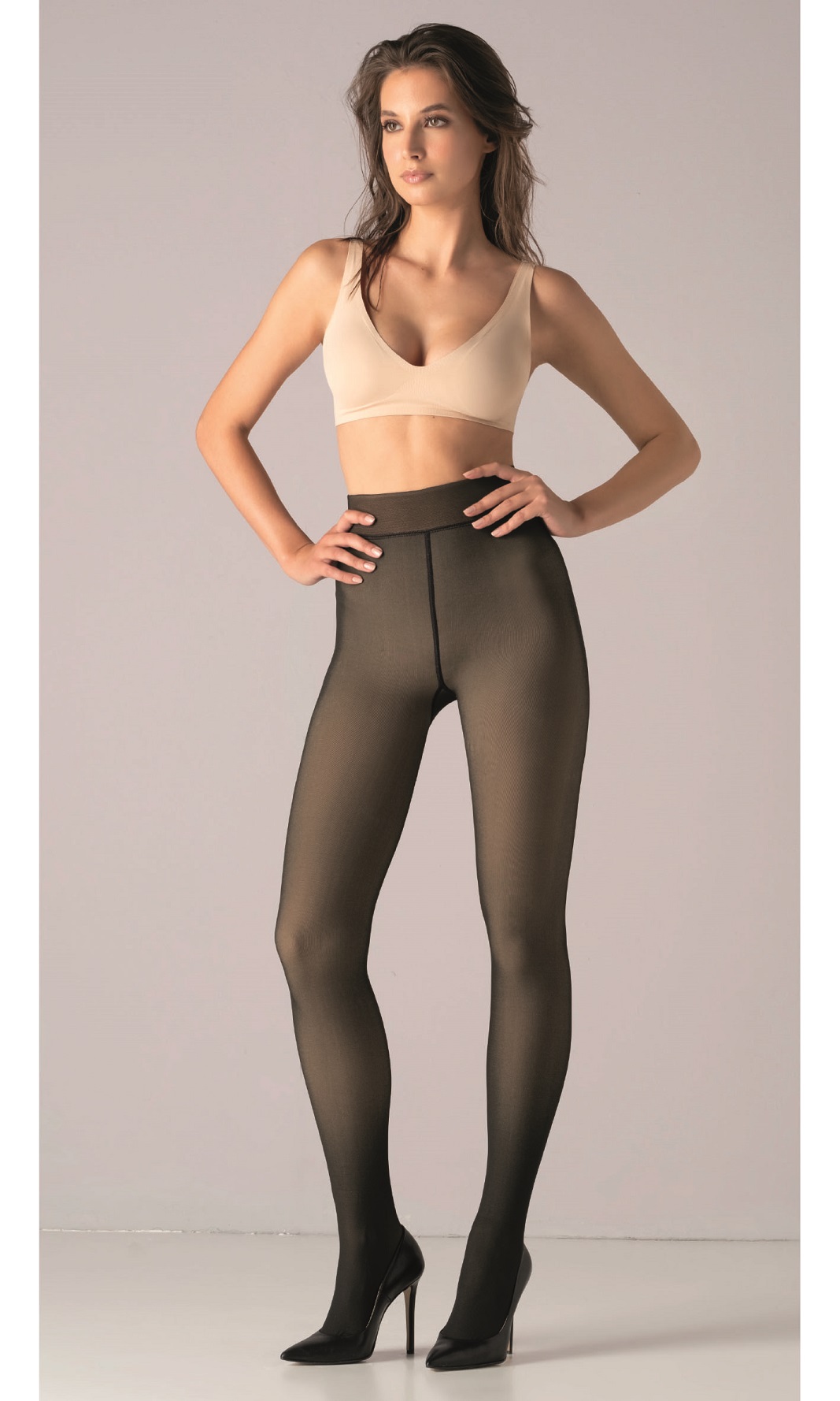 GLADYS – Collant Termico Effetto Velato Con Interno In Orsetto - immagine 2