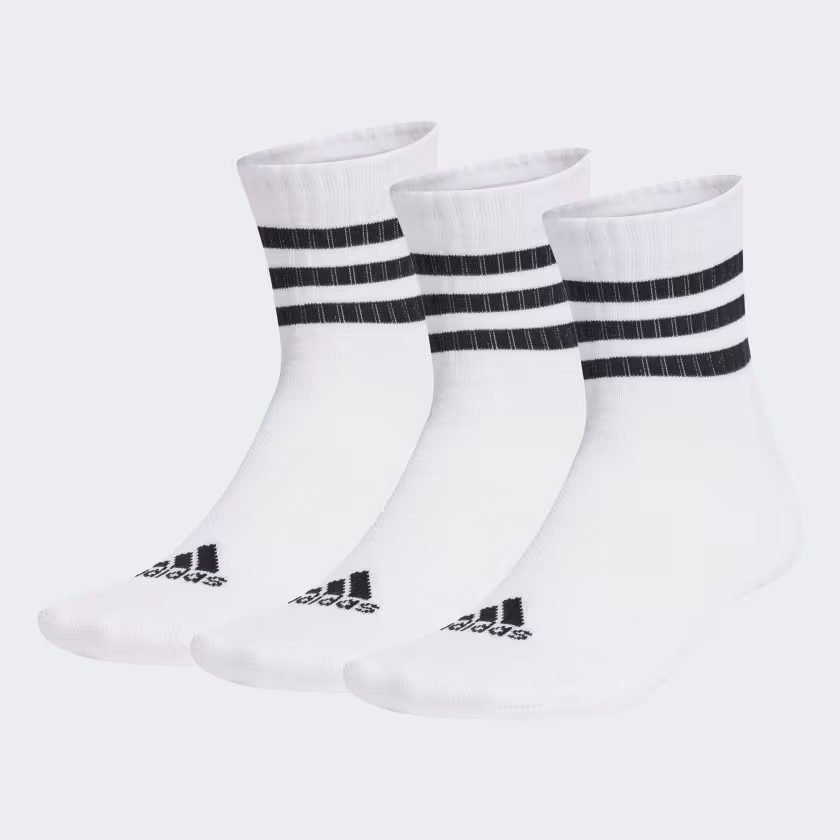 ADIDAS – Calzini Corti 3 Pack – Bianco – Nero