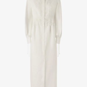 CHEMISIER LUNGO IN LINO E MACRAMè ERMANNO SCERVINO