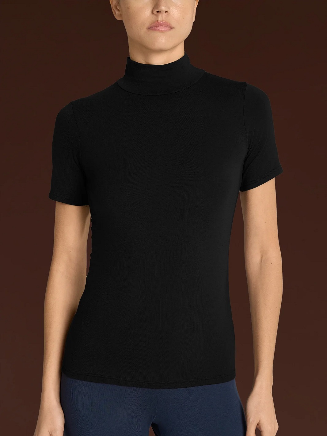 RAGNO – Maglietta Donna Collo Alto Manica Corta In Viscosa - immagine 6