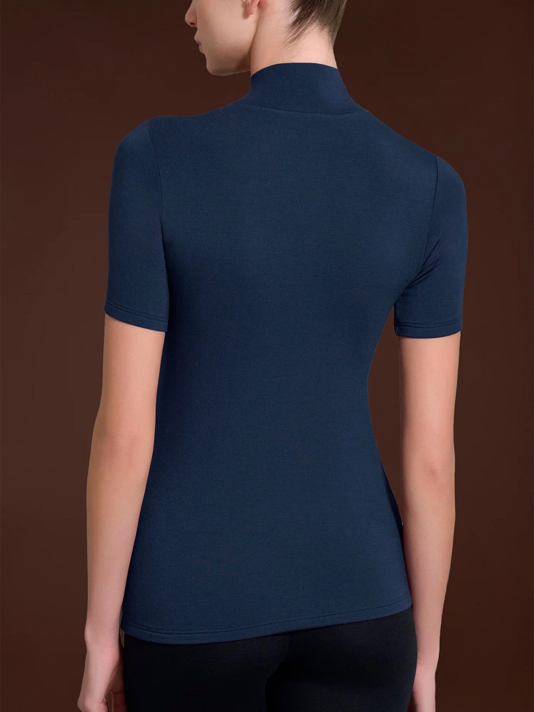 RAGNO – Maglietta Donna Collo Alto Manica Corta In Viscosa - immagine 5