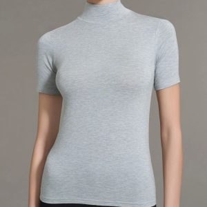 RAGNO – Maglietta Donna Collo Alto Manica Corta In Viscosa