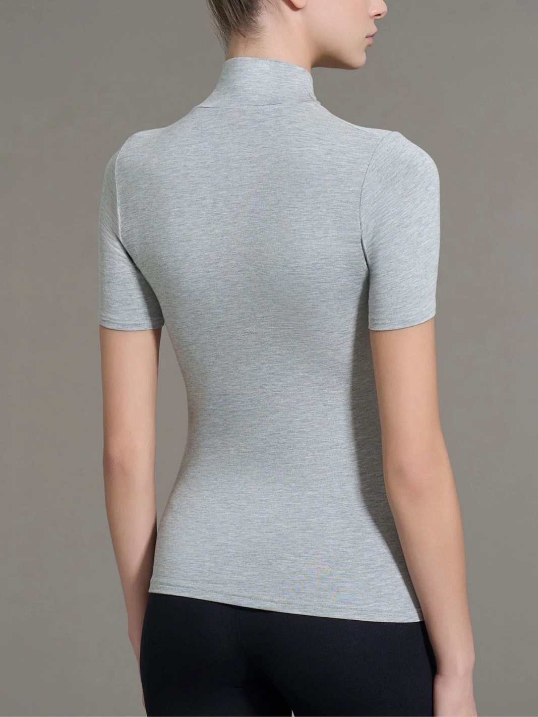 RAGNO – Maglietta Donna Collo Alto Manica Corta In Viscosa - immagine 3