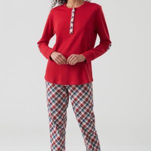 RAGNO – Pigiama Donna In Cotone Interlock – Lampone