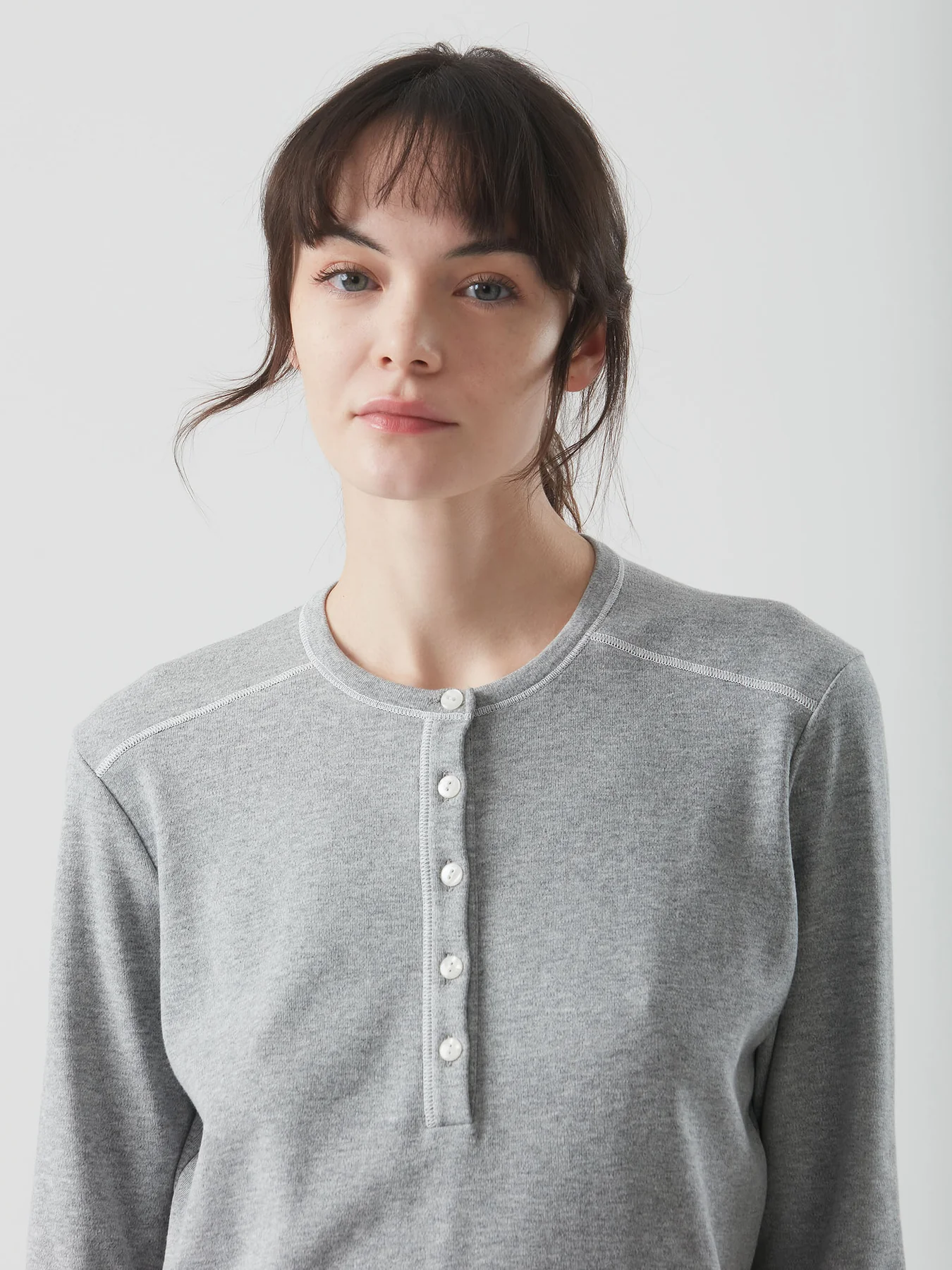 RAGNO – Pigiama In Caldo Cotone Con Stampa A Cuori – Grigio Mel. - immagine 3