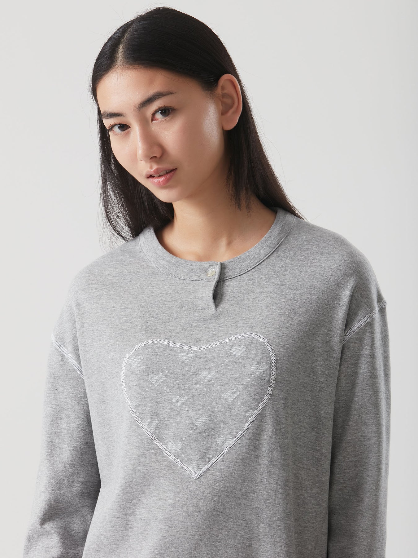 RAGNO – Pigiama “Cuore” In Caldo Cotone E Viscosa – Sasso Mel. - immagine 3