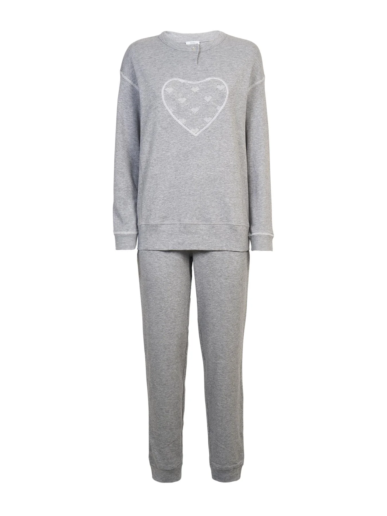 RAGNO – Pigiama “Cuore” In Caldo Cotone E Viscosa – Sasso Mel. - immagine 5