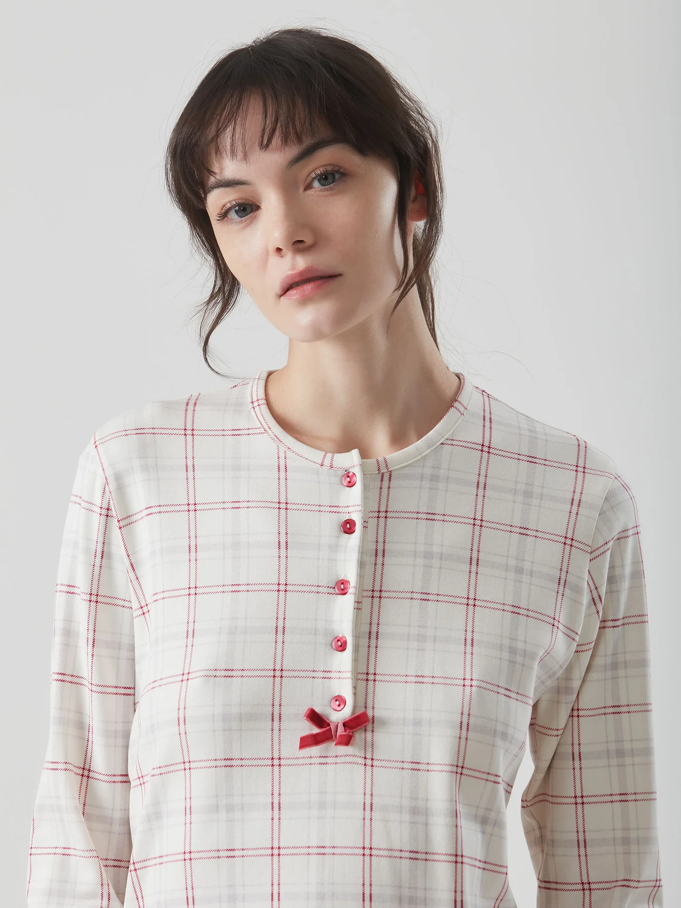 RAGNO – Pigiama Donna Caldo Cotone Interlock – Avorio - immagine 4