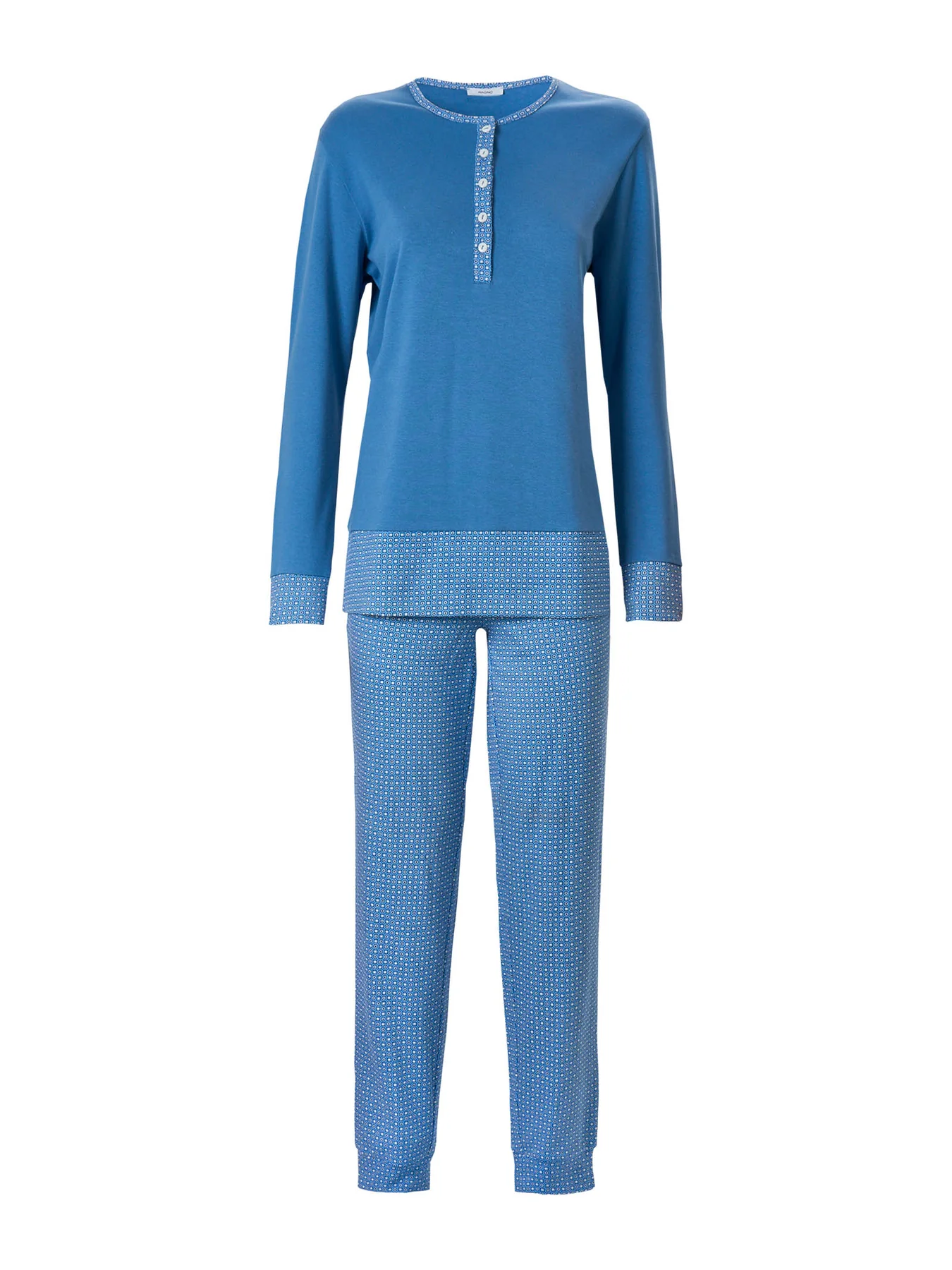 RAGNO – Pigiama Con Stampa Geometrica In Caldo Cotone – Carta Zucchero - immagine 5