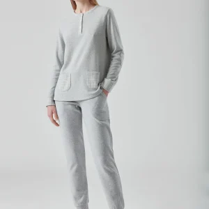 RAGNO – Pigiama A Serafino In Punto Milano – Ghiaia Mel.