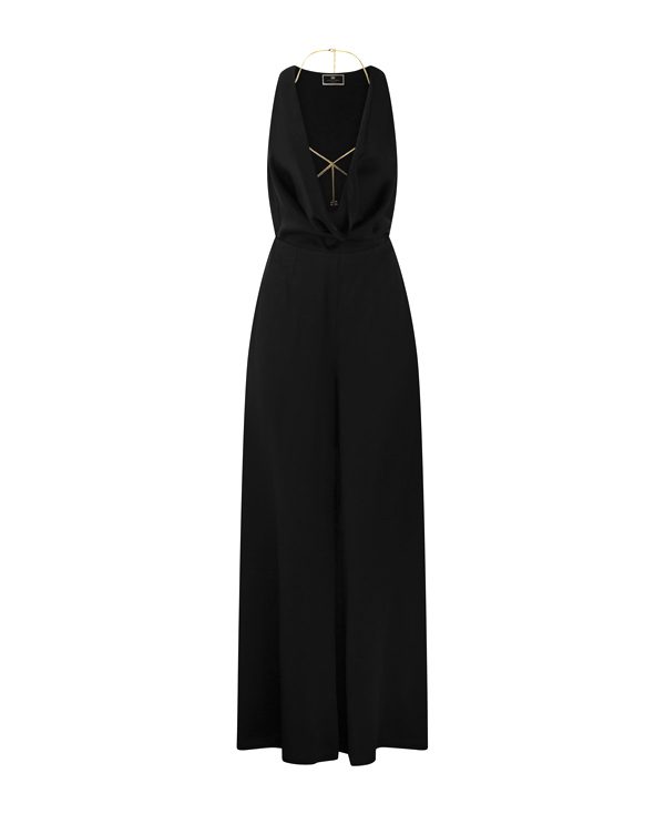 Tuta nera accessorio reggiseno – Elisabetta Franchi