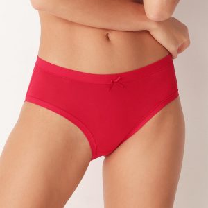 COTONELLA – Slip Midi Rosso In Cotone