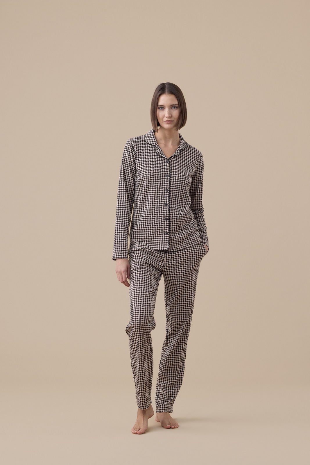 NOIDINOTTE – Pigiama In Caldo Cotone Fantasia Pied De Poule