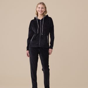 NOIDINOTTE – Completo In Ciniglia Felpata Con Cappuccio e Dettagli Pied-de-Poule