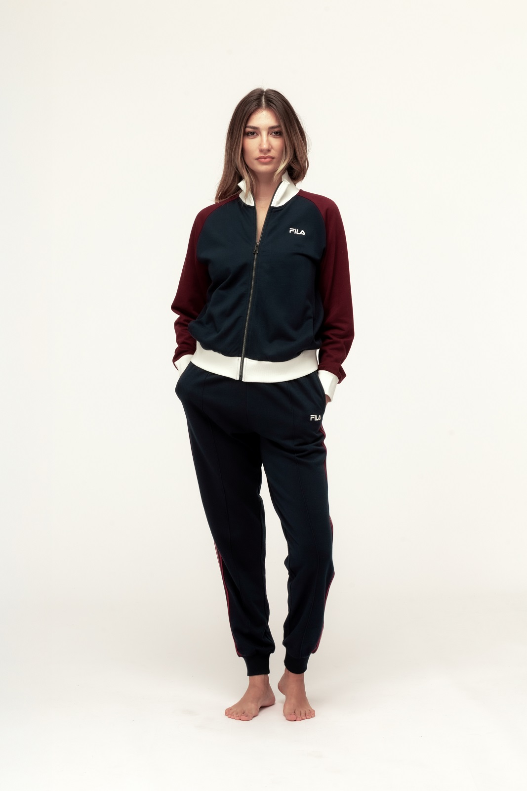 FILA – Tuta Homewear In Cotone Felpato Full Zip - immagine 3