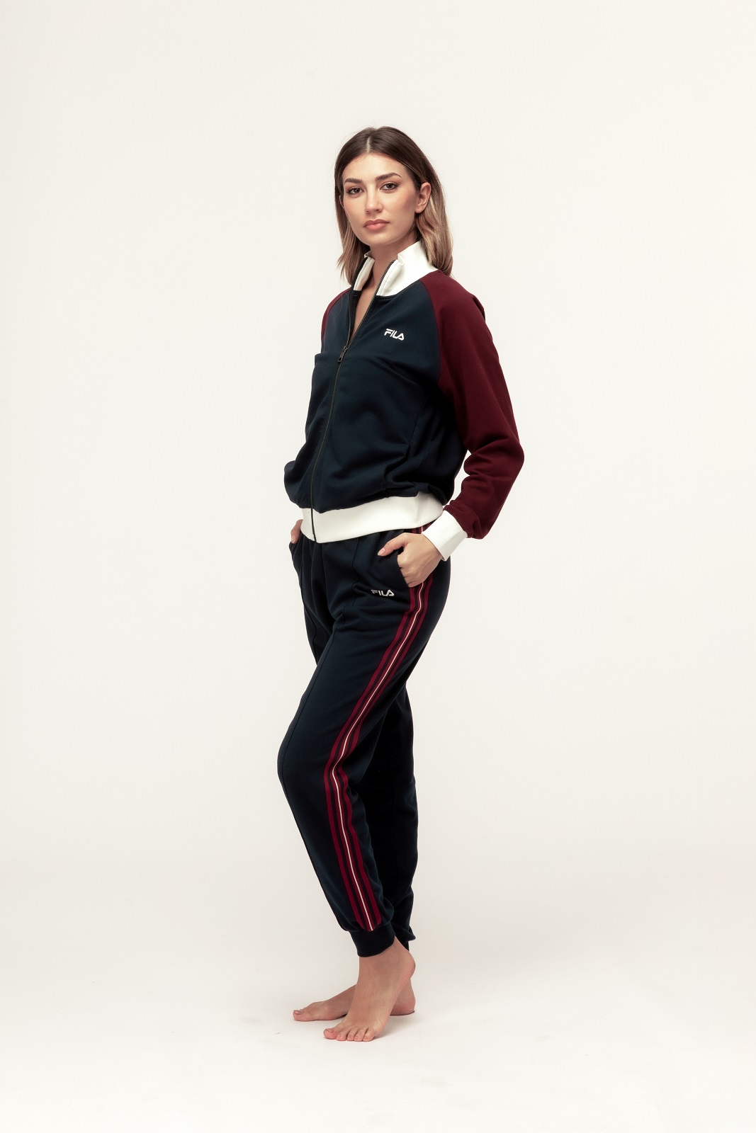 FILA – Tuta Homewear In Cotone Felpato Full Zip - immagine 2