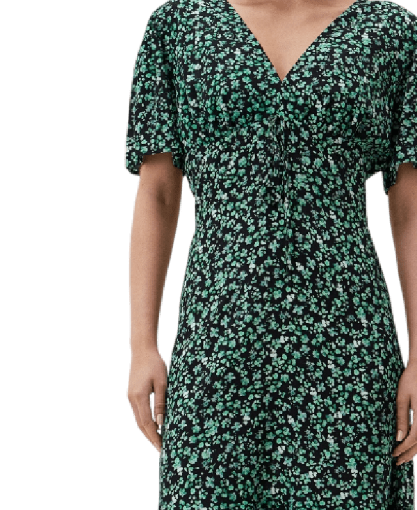 Abito nero con fiori verdi – Mar de Margaritas - immagine 3