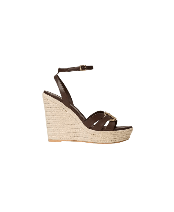 Sandali wedge in corda e pelle – Twinset - immagine 3