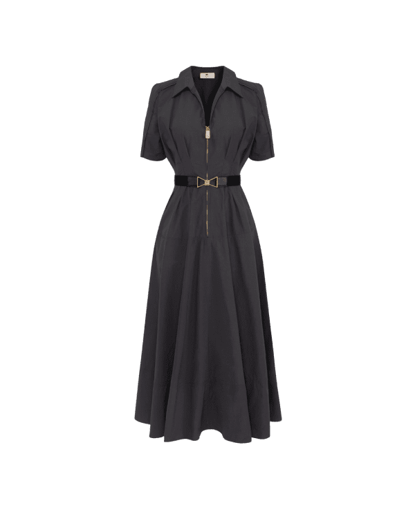 Abito con cintura color grafite – Elisabetta Franchi