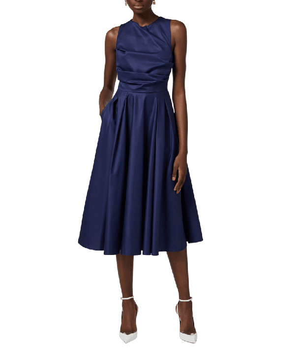 Abito in popeline di cotone con dettaglio logo – Elisabetta Franchi - immagine 3