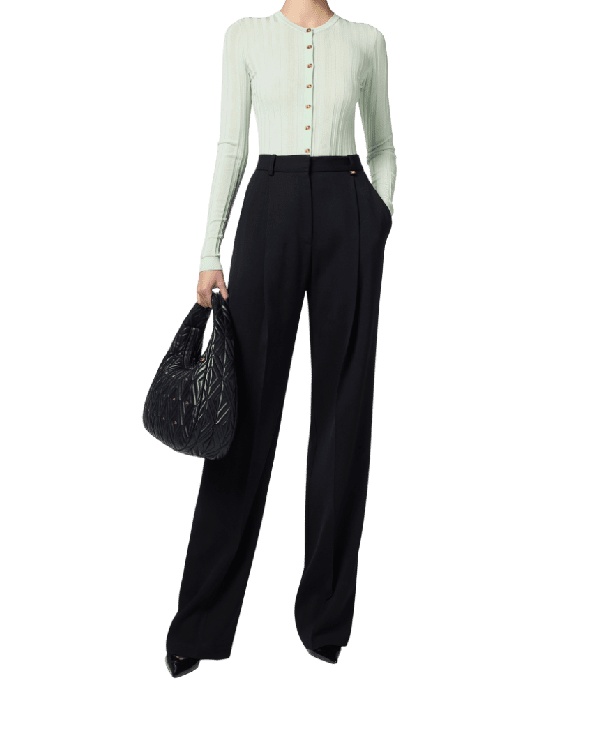 Cardigan in cotone con bottoni dorati – Elisabetta Franchi - immagine 3