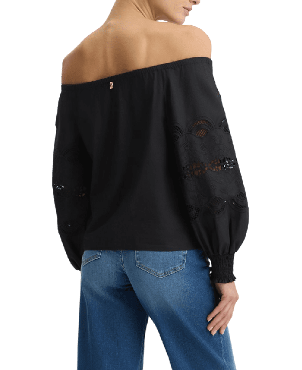 Blusa in cotone con ricami – Liu Jo - immagine 4