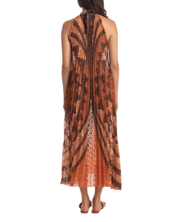 Abito lungo plissè intreccio africano – Pin Up - immagine 3