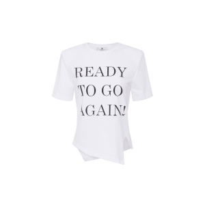 T-shirt in jersey con lettering – Elisabetta Franchi