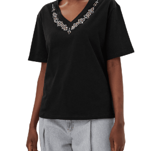 T-shirt in cotone con strass – Liu Jo