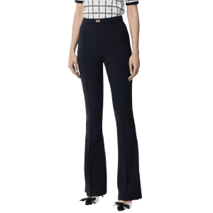 Pantaloni neri a zampa in crêpe – Elisabetta Franchi